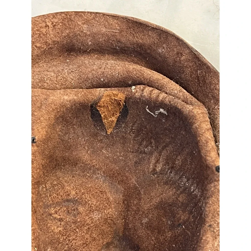 Face Mask Molded Sculpture Handmade Wall Hanging Decor VTG Genuine Leather 9 X 6
